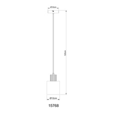 Závěsné svítidlo, černý matný kov, tmavě hnědé dřevo, kouřové sklo, černý PVC kabel, možnost zkrácení výšky, ø: 120mm, V: 1200mm, bez žárovky 1xE27, max. 25W 230V