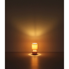 Stolní lampa, černá keramika, černý textil, černý PVC kabel, kolébkový vypínač na kabelu, ø: 120mm, V: 230mm, délka kabelu 1300mm, bez žárovky 1xE14, max. 40W 230V