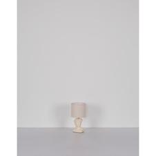 Stolní lampa, keramická kari, textil kari, PVC kabel bílý, kolébkový vypínač na kabelu, ø: 175mm, V: 330mm, délka kabelu 1300mm, bez žárovky 1xE14, max. 40W 230V