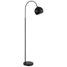 Stojací lampa, černý matný kov, černý PVC kabel, nožní spínač v kabelu, DxŠxV: 580x250x1500mm, délka kabelu 1800mm, bez žárovky 1xE27, max. 60W 230V
