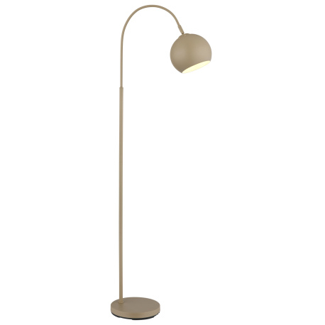 Stojací lampa, kovv barvě písku, černý PVC kabel, nožní spínač v kabelu, DxŠxV: 580x250x1500mm, délka kabelu 1800mm, bez žárovky 1xE27, max. 60W 230V