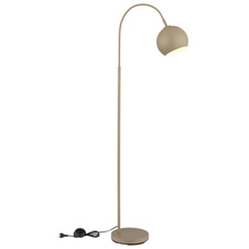 Stojací lampa, kovv barvě písku, černý PVC kabel, nožní spínač v kabelu, DxŠxV: 580x250x1500mm, délka kabelu 1800mm, bez žárovky 1xE27, max. 60W 230V