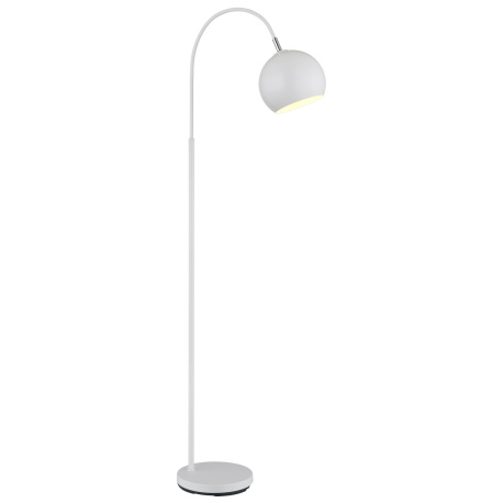 Stojací lampa, kov bílý matný, kabel PVC bílý, nožní spínač v kabelu, DxŠxV: 580x250x1500mm, délka kabelu 1800mm, bez žárovky 1xE27, max. 60W 230V