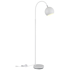 Stojací lampa, kov bílý matný, kabel PVC bílý, nožní spínač v kabelu, DxŠxV: 580x250x1500mm, délka kabelu 1800mm, bez žárovky 1xE27, max. 60W 230V