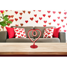 Stolní lampa, kov červený matný, hliník červený matný, silikon bílý, PVC kabel černý, kolébkový vypínač na kabelu, DxŠxV: 160x100x235mm, délka kabelu 1500mm, včetně LED 6W 230V, zdroj 450lm, výkon 250lm, 3000K