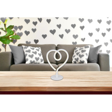 Stolní lampa, kov bílý, hliník bílý, silikon bílý, PVC kabel bílý, kolébkový vypínač na kabelu, DxŠxV: 160x100x235mm, délka kabelu 1500mm, včetně LED 6W 230V, zdroj 450lm, výkon 250lm, 3000K