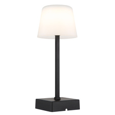 Stolní lampa, plast a hliník černý, plast bílý, dotykový vypínač a stmívání, plynulá regulace stmívání, fixace barev, bez adaptéru, USB-A 2.0 USB-C, nabíjí se a svítí cca 4 h, ø: 85mm, V: 255mm, LED 2W 230V, výkon 100lm, CCT 3000-6500K