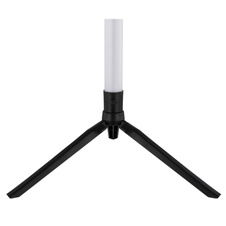 Stojanová lampa, černobílý plast, černý PVC kabel, stmívatelná, RGB změna barev a fixace, RGB duhový efekt, aplikace, bez adaptéru, USB-A 2.0 USB-C, dálkové ovládání, ø: 370mm, V: 1130mm, kabel 1500mm, včetně RGB LED 7W 5V