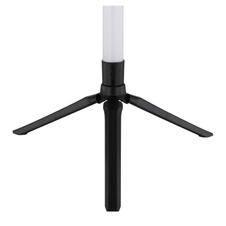 Stojanová lampa, černobílý plast, černý PVC kabel, stmívatelná, RGB změna barev a fixace, RGB duhový efekt, aplikace, bez adaptéru, USB-A 2.0 USB-C, dálkové ovládání, ø: 370mm, V: 1130mm, kabel 1500mm, včetně RGB LED 7W 5V