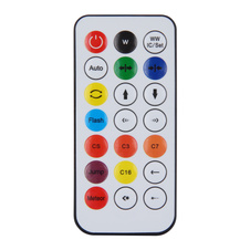 Stojanová lampa, černobílý plast, černý PVC kabel, stmívatelná, RGB změna barev a fixace, RGB duhový efekt, aplikace, bez adaptéru, USB-A 2.0 USB-C, dálkové ovládání, ø: 370mm, V: 1130mm, kabel 1500mm, včetně RGB LED 7W 5V