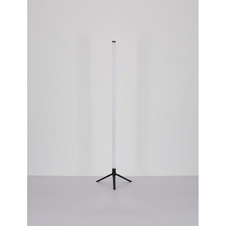 Stojanová lampa, černobílý plast, černý PVC kabel, stmívatelná, RGB změna barev a fixace, RGB duhový efekt, aplikace, bez adaptéru, USB-A 2.0 USB-C, dálkové ovládání, ø: 370mm, V: 1130mm, kabel 1500mm, včetně RGB LED 7W 5V