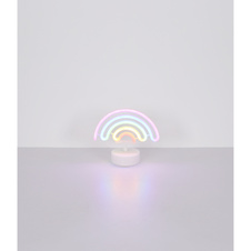 Dekorativní svítidlo, bílý plast, posuvný spínač, duha, DxŠxV: 225x100x195mm, včetně LED 2W 4,5V