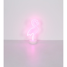 Dekorativní svítidlo, bílý plast, posuvný vypínač, plamen, DxŠxV: 145x100x330mm, včetně LED 2W 4,5V, růžová barva