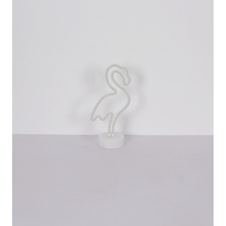 Dekorativní svítidlo, bílý plast, posuvný vypínač, plamen, DxŠxV: 145x100x330mm, včetně LED 2W 4,5V, růžová barva