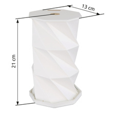 Stolní lampa, bílý plast, bílý PVC kabel, dotykové zapnutí/vypnutí, plynulá regulace stmívání, nastavení barev, bez adaptéru, včetně USB kabelu, USB-A 2.0 - USB-C, ø: 130mm, V: 210mm, kabel 800mm, LED 1W 230V 81lm, CCT 3500/4800/2600K