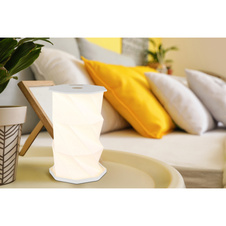 Stolní lampa, bílý plast, bílý PVC kabel, dotykové zapnutí/vypnutí, plynulá regulace stmívání, nastavení barev, bez adaptéru, včetně USB kabelu, USB-A 2.0 - USB-C, ø: 130mm, V: 210mm, kabel 800mm, LED 1W 230V 81lm, CCT 3500/4800/2600K