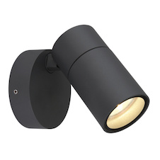 Venkovní svítidlo, hliník antracit, černý plast, čiré sklo, otočné/výklopné, IP44, ŠxV: 95x118mm, V: 105mm, bez žárovky 1xGU10, max. 35W 230V