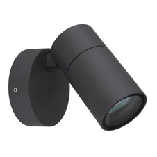 Venkovní svítidlo, hliník antracit, černý plast, čiré sklo, otočné/výklopné, IP44, ŠxV: 95x118mm, V: 105mm, bez žárovky 1xGU10, max. 35W 230V