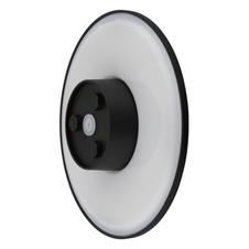 Venkovní svítidlo, plast černý matný, bílý, posuvný a krokový vypínač, fixace barvy, IP44, vypínač CCT v krytu, ø: 252 mm, V: 48 mm, včetně LED 15W 230V, zdroj 1600lm, výkon 1200lm, CCT 3000/4000/6000K