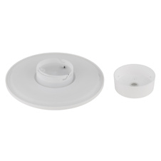 Venkovní svítidlo, plast bílý matný, posuvný a krokový vypínač, fixace barvy, IP44, vypínač CCT v krytu, ø: 252mm, V: 48mm, včetně LED 15W 230V, zdroj 1600lm, výkon 1200lm, CCT 3000/4000/6000K