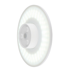 Venkovní svítidlo, plast bílý matný, posuvný a krokový vypínač, fixace barvy, IP44, vypínač CCT v krytu, ø: 252mm, V: 48mm, včetně LED 15W 230V, zdroj 1600lm, výkon 1200lm, CCT 3000/4000/6000K