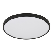 Stropní svítidlo, plast černý matný, bílý, také směrem nahoru "zadní světlo", ø: 230mm, V: 35,5mm, včetně LED 15W 230V, zdroj 1300lm, výkon 650lm, 4000K