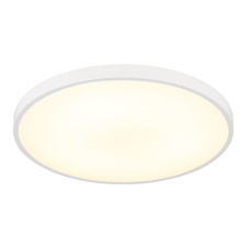 Stropní svítidlo, bílý matný plast, bílý plast, svítí i nahoru "zadní světlo", ø: 230mm, V: 35,5mm, včetně LED 15W 230V, zdroj 1300lm, výkon 650lm, 4000K