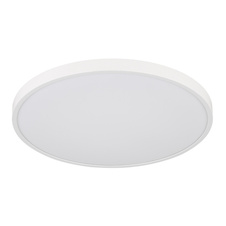 Stropní svítidlo, bílý matný plast, bílý plast, svítí i nahoru "zadní světlo", ø: 230mm, V: 35,5mm, včetně LED 15W 230V, zdroj 1300lm, výkon 650lm, 4000K