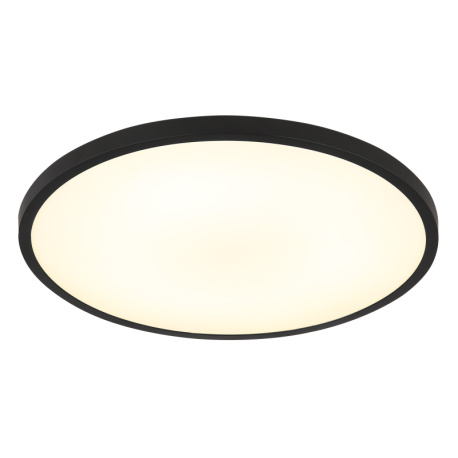Stropní svítidlo, plast černý matný, plast bílý, svítí i nahoru "zadní světlo", ø: 300mm, V: 35mm, včetně LED 20W 230V, zdroj 1700lm, výkon 1000lm, 4000K