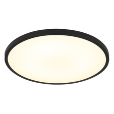 Stropní svítidlo, plast černý matný, plast bílý, svítí i nahoru "zadní světlo", ø: 300mm, V: 35mm, včetně LED 20W 230V, zdroj 1700lm, výkon 1000lm, 4000K