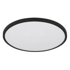 Stropní svítidlo, plast černý matný, plast bílý, svítí i nahoru "zadní světlo", ø: 300mm, V: 35mm, včetně LED 20W 230V, zdroj 1700lm, výkon 1000lm, 4000K