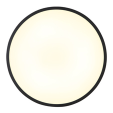 Stropní svítidlo, plast černý matný, plast bílý, svítí i nahoru "zadní světlo", ø: 300mm, V: 35mm, včetně LED 20W 230V, zdroj 1700lm, výkon 1000lm, 4000K