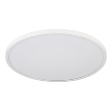 Stropní svítidlo, bílý matný plast, bílý plast, svítí i nahoru "zadní světlo", ø: 300mm, V: 35mm, včetně LED 20W 230V, zdroj 2400lm, výkon 1000lm, 4000K