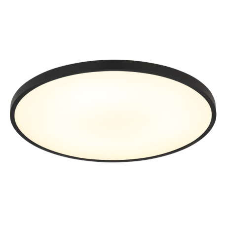 Stropní svítidlo, plast černý matný, bílý, svítí i nahoru "zadní světlo", ø: 400mm, H: 40mm, včetně LED 32W 230V, zdroj 3250lm, výkon 1300lm, 4000K