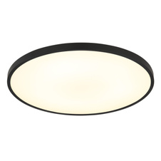 Stropní svítidlo, plast černý matný, bílý, svítí i nahoru "zadní světlo", ø: 400mm, H: 40mm, včetně LED 32W 230V, zdroj 3250lm, výkon 1300lm, 4000K