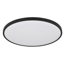 Stropní svítidlo, plast černý matný, bílý, svítí i nahoru "zadní světlo", ø: 400mm, H: 40mm, včetně LED 32W 230V, zdroj 3250lm, výkon 1300lm, 4000K