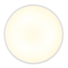 Stropní svítidlo, bílý matný plast, bílý plast, svítí i nahoru "zadní světlo", ø: 400mm, V: 40mm, včetně LED 32W 230V, zdroj 3250lm, výkon 1300lm, 4000K