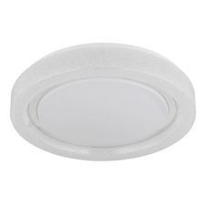 Stropní svítidlo, bílý kov, čiré plastové krystaly, bílý třpytivý plast, chromový kroužek, ø: 380mm, V: 70mm, včetně LED 24W 230V, zdroj 2528lm, výkon 1636lm, 4000K