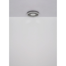 Stropní svítidlo, antracitový kov, čiré akrylové krystaly, plastové zrcadlo s 3D efektem, bílý akrylát, stmívatelné, fixace barvy, paměť. funkce, noční světlo, dálkové ovládání, ø: 480mm, V: 70mm, včetně LED 48W 230V, výkon 220-2160lm, CCT 2700-6000K