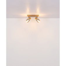 Stropní svítidlo, kov kávový mat, kov černý chrom, sklo kouřový křišťálový efekt, DxŠxV: 410x120x125mm, bez žárovek 3xE14, max. 40W 230V