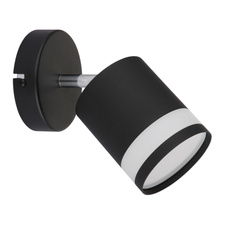 Nástěnné svítidlo, černý matný kov, bílý plast, ŠxV: 100x150mm, V: 185mm, včetně žárovky 1xGX53 LED, max. 7W 230V, zdroj 600lm, výkon 364lm, 3000K, včetně LED žárovky 10161