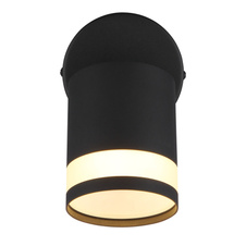 Nástěnné svítidlo, černý matný kov, bílý plast, ŠxV: 100x150mm, V: 185mm, včetně žárovky 1xGX53 LED, max. 7W 230V, zdroj 600lm, výkon 364lm, 3000K, včetně LED žárovky 10161