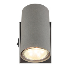 Nástěnné svítidlo, černý chromovaný kov, matný šedý kov, kolébkový vypínač na výrobku, ŠxV: 70x100mm, V: 120mm, bez žárovky 1xGU10, max. 25W 230V