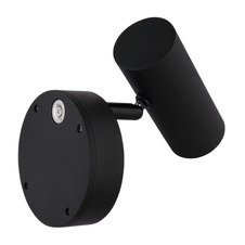 Nástěnné svítidlo, koc černý mat, plast bílý, černý PVC kabel, dotykové zapínání/vypínání a stmívání, bez adaptéru, USB-A 2.0 - USB-C, nabíjí 4h, svítí 6h, svítí při nabíjení, magnet, ŠxV:100x125mm, V: 150mm, kabel 1000mm, LED 0,4W 230V 29lm 3100K