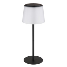 Stolní lampa, kov a plast černý/satin, dotykové zapínání/vypínání, stmívání, plynulý dotykový stmívač, paměťová funkce, bez adaptéru, USB-A - USB-C, IP44, nabíjí se a svítí 3h, svítí během nabíjení, ø: 130mm, V: 340mm, LED 1,8W 230V 150lm 3000K