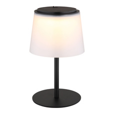 Stolní lampa, kov a plast černý/satin, dotykové zapínání/vypínání, stmívání, plynulý dotykový stmívač, paměťová funkce, bez adaptéru, USB-A - USB-C, IP44, nabíjí se a svítí 3h, svítí během nabíjení, ø: 130mm, V: 340mm, LED 1,8W 230V 150lm 3000K