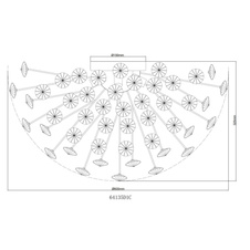 Stropní svítidlo, kov chrom, křišťály K9, kouřové, čiré, ø: 600 mm, V: 325 mm, včetně žárovek 6xG9 LED, max. 3,5 W 230 V, zdroj 350 lm, výkon 350 lm, 3000K, včetně LED žárovek 10676