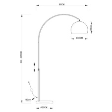 Stojanové svítidlo, kov, měděná, plast, kabel 1,8 m, výškově nastavitelná, vypínač, DxŠxV: 92x30x196cm, bez žárovky 1xE27, max. 40W 230V.