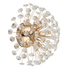 Nástěnné svítidlo, zlatý kov, K9 čiré křišťály, ø: 400 mm, V: 225 mm, včetně žárovek 6xG9 LED, max. 3,5 W 230 V, zdroj 350 lm, výkon 350 lm, 3000K, včetně LED žárovek 10676