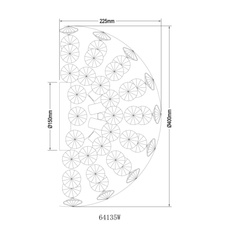 Nástěnné svítidlo, zlatý kov, K9 čiré křišťály, ø: 400 mm, V: 225 mm, včetně žárovek 6xG9 LED, max. 3,5 W 230 V, zdroj 350 lm, výkon 350 lm, 3000K, včetně LED žárovek 10676